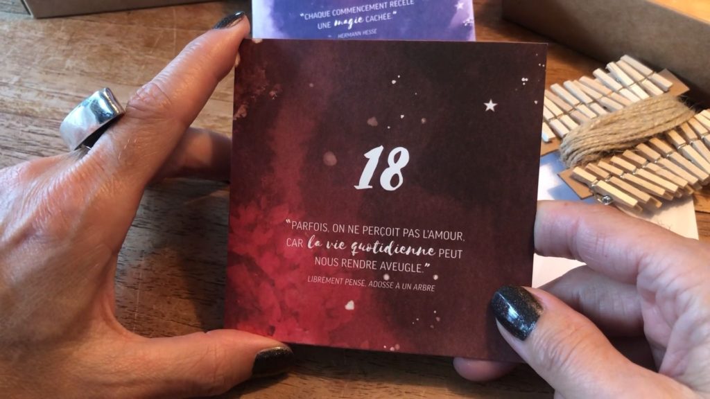 extrait du calendrier de l'Avent de Couple de coeur